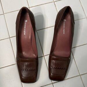 Etienne Aigner Dark Brown Heeled Pumps